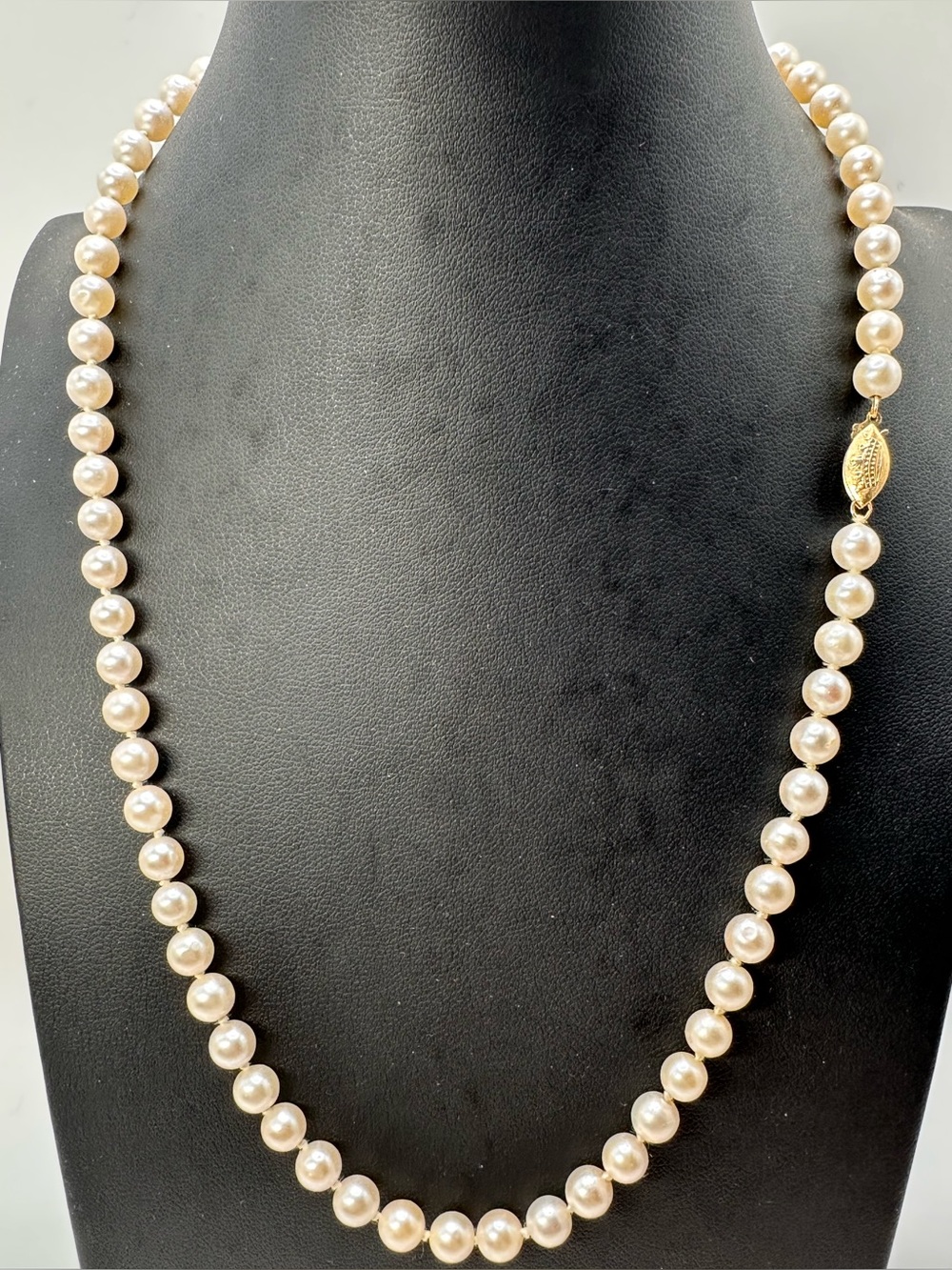 14k Gold Imperial Pearl Syndicate Genuine Pearl Necklace 19” Crown Clasp Akoya? - Picture 9 of 17